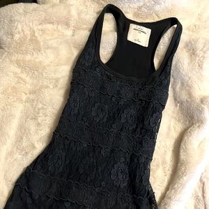 Lace navy blue tank top
